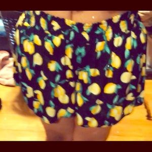 VS Pink shorts size M with lemon prints